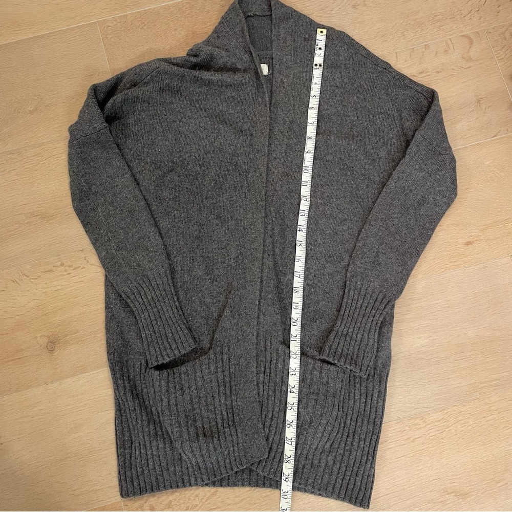 ARITZIA AZURE SKIES Charcoal Open-Front Angora & Cashmere Blend Cardigan - Picture 11 of 11
